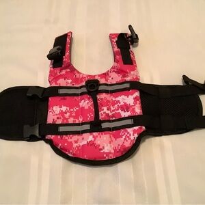 Pink Camo Dog Life Jacket